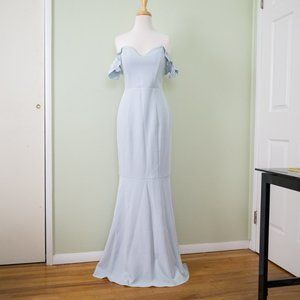 Wayf Gabriella Off Shoulder Sweetheart Mermaid Maxi Dress